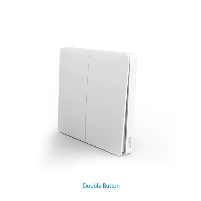 Double Button Умный переключатель Xiao mi Aqara, светильник с дистанционным управлением, ZiGBee, wifi, беспроводной ключ, настенный выключатель, работает с приложением mi jia mi Home - Цвет: Double Button