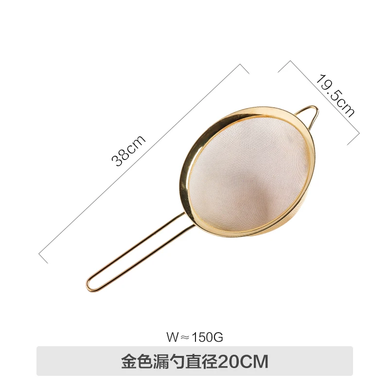 

Stainless Steel Colander Strainer Ultra-Fine Household Kitchen Fried Strainer Soy Milk and Juice Fantastic Residue Filter