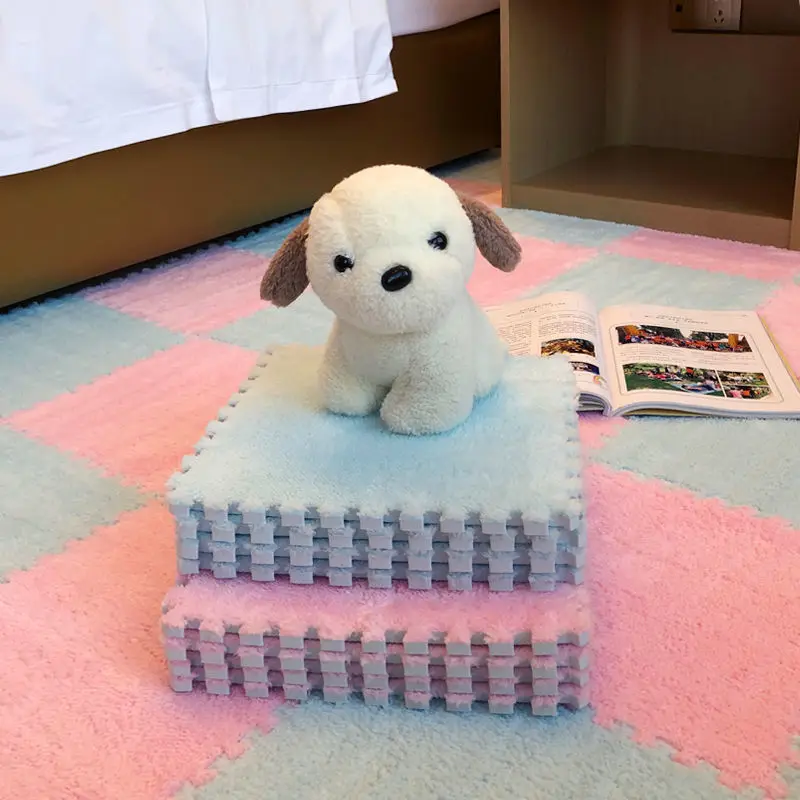 

10 шт./партия, детский бархатный коврик для ползания, из пены