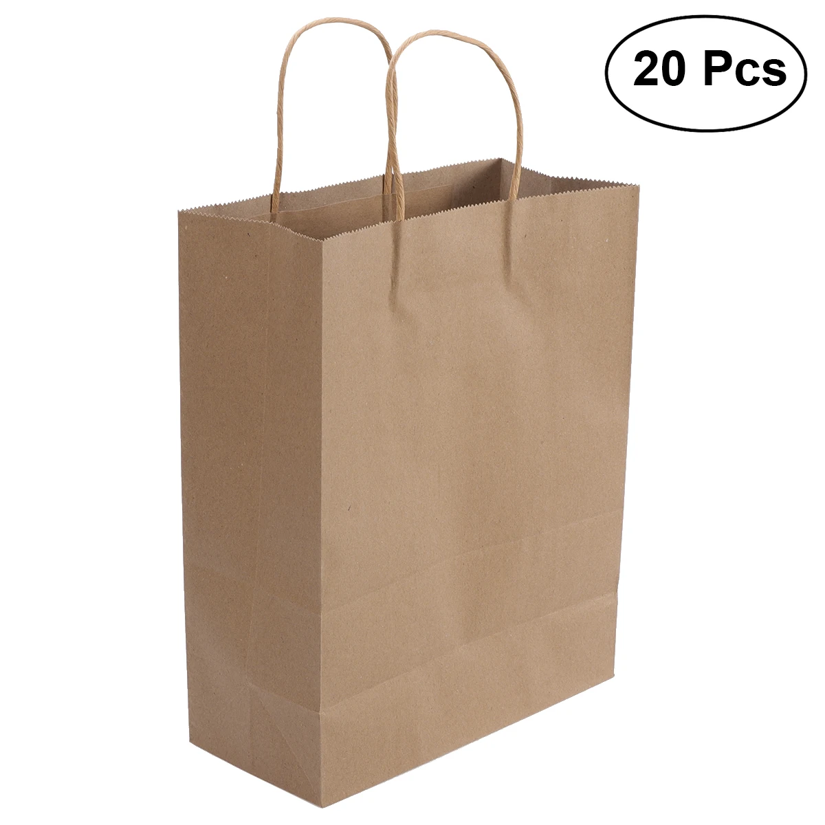 20 шт. Коричневый пакет из крафт бумаги с ручками подарочные пакеты сумочки для