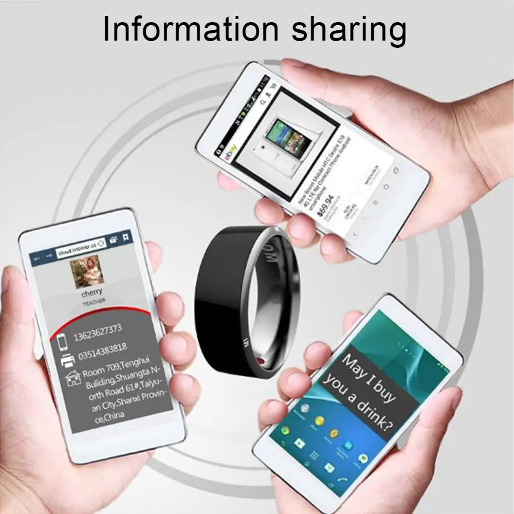 R3 Waterproof NFC Smart Ring App Enabled Wearable Technology Magic For iOS Android Windows Smartphones | Электроника
