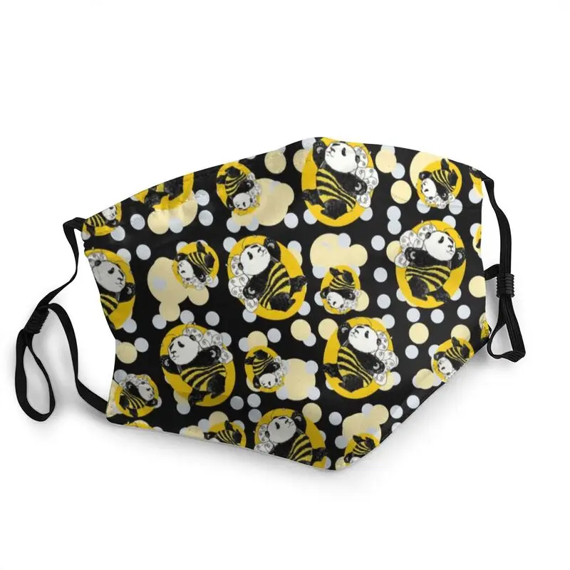 

Пчелы медведь хлопки с Polkadots моющиеся лицевая маска Для мужчин противопылевая Маска Защитная крышка респиратор муфельная печь