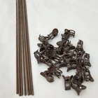 Пластиковые зажимы для орхидеи, 50 шт. + 10 шт. проволочных цветов, подвесных цветов в форме лозы, инструмент для украшения сада