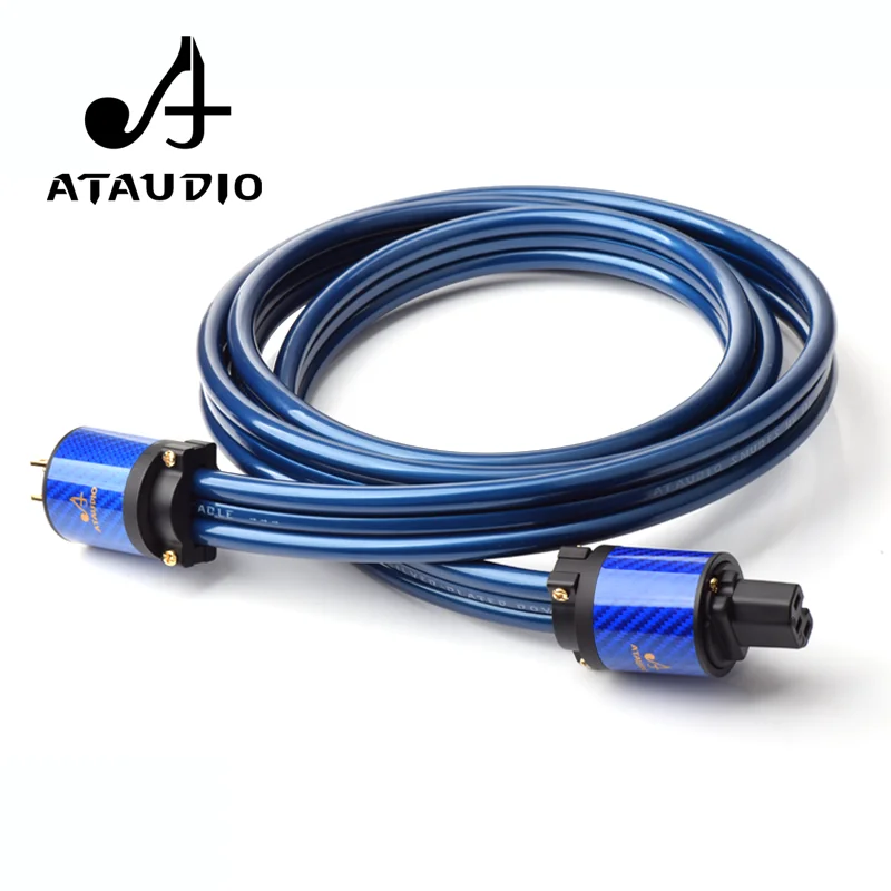 ATAUDIO Посеребренная фотография высококачественный Powr кабель с углеродным