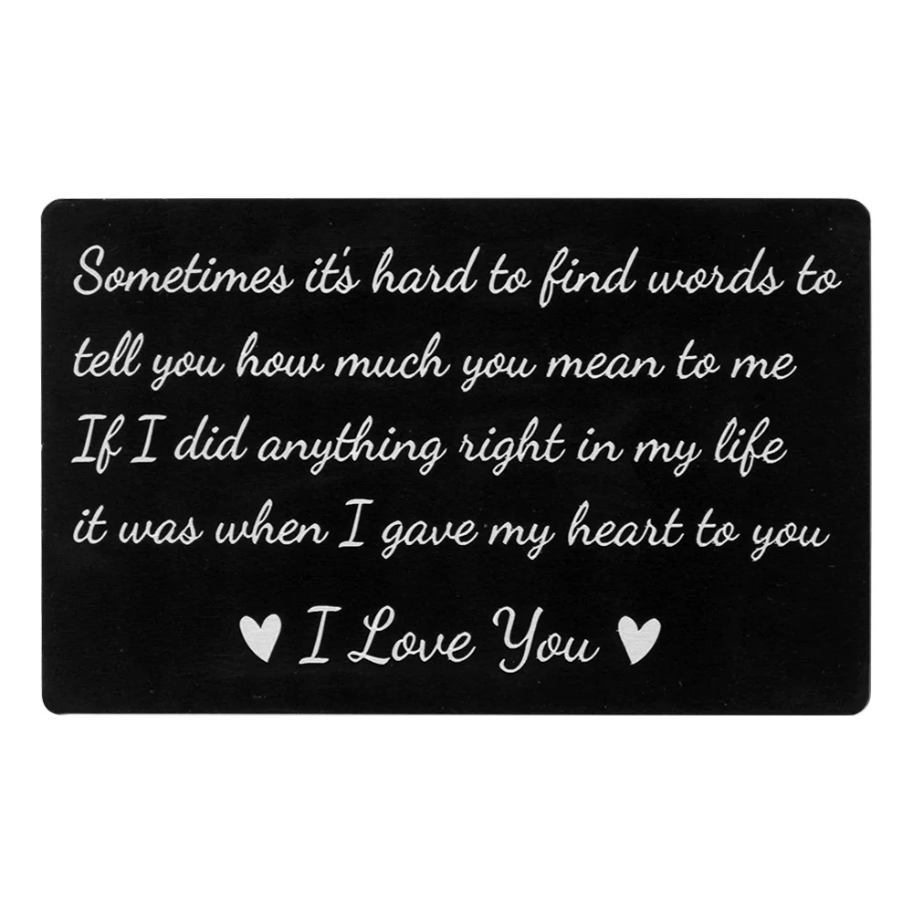 3 Mini Love Note, кошелек подарки для бойфренда, бумажник для карт, с гравировкой, Перманентная гравировка, юбилейные подарки для мужчин, вечерние сувениры - Цвет: 3