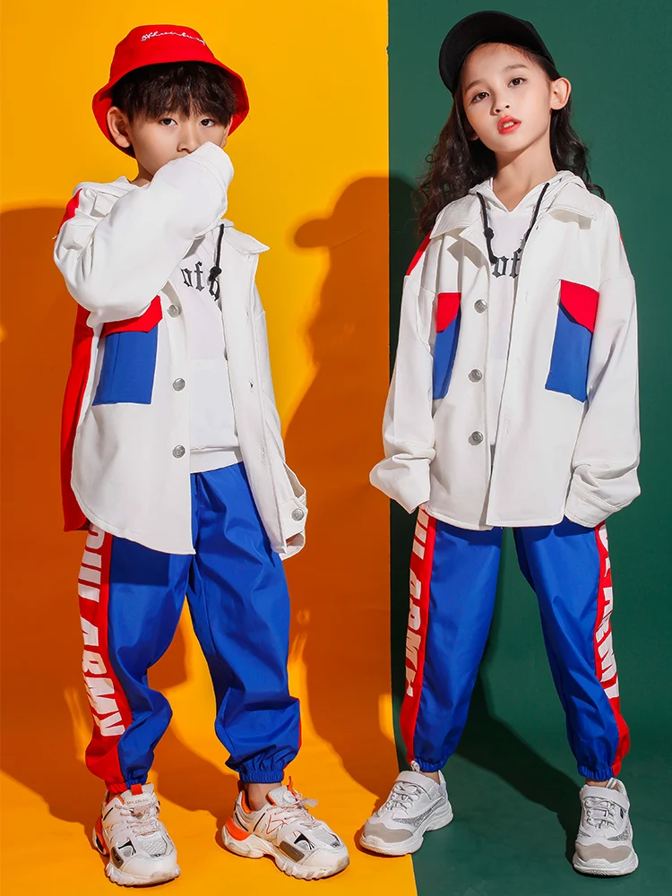Детская одежда для карнавала в стиле хип хоп джинсовая куртка штаны бега