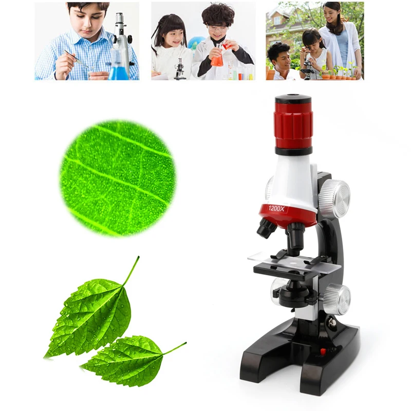 

Kids Educational Microscope Kit Science School Magnifying Tool Set With Tweezers