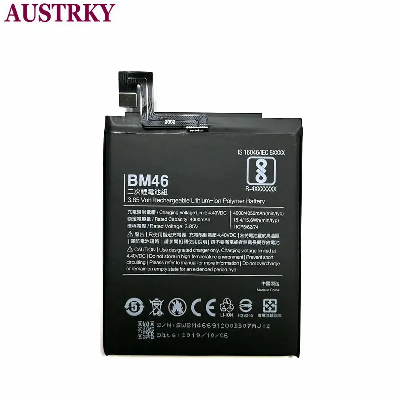 Новый аккумулятор BM46 для Xiaomi Redmi Note 3 Mi Note3 Pro 4000 мАч большой емкости|bm46 battery|battery for