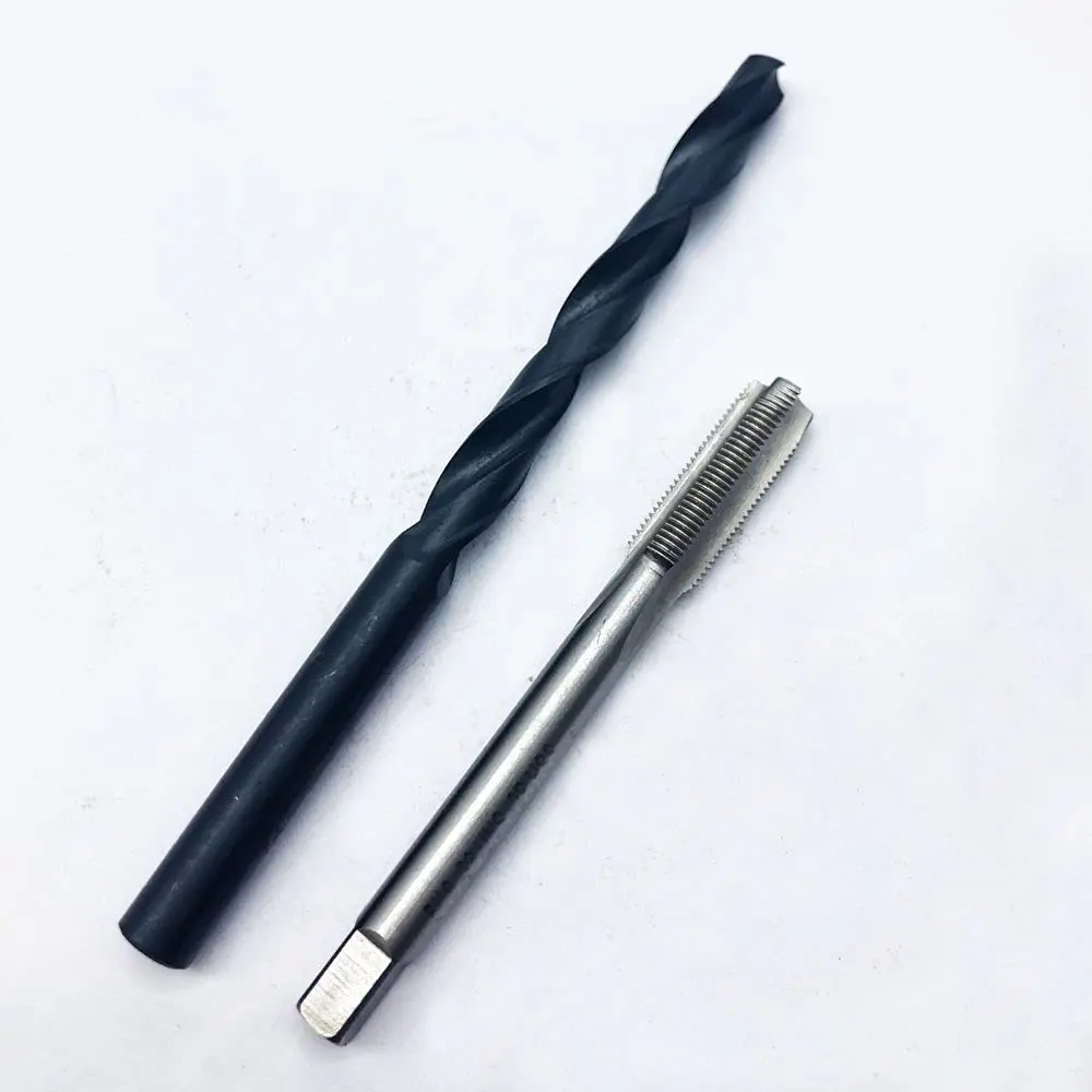 

ZIYI 5/16"-36 UNS-2B HSS Tap ，UNS Machine Thread Tap Right Hand and Φ7.3mm(0.28") Length 4.3" Straight Handle Twist Drill