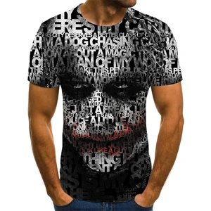 Men's clothing 2021 new men's summer clown print men's short-sleeved T-shirt 3D printing oversized T-shirt casual breathable and 10 item image