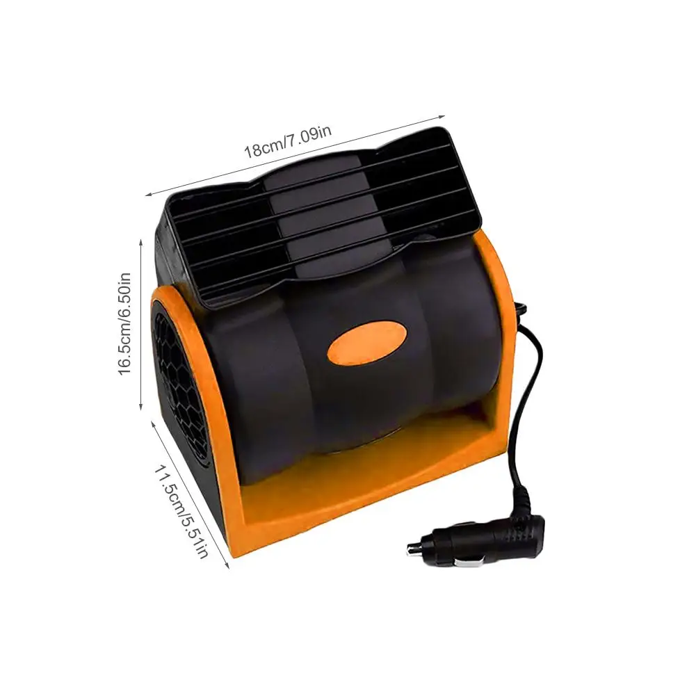 12/24V Автомобильный грузовой воздушный безлопастный вентилятор с регулируемой скоростью, безшумной системой охлаждения и высокой скоростью потока воздуха, безопасный для внедорожника.