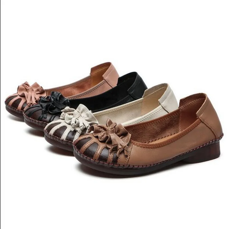 2021 Spring Ladies Fashion Women Shoes Elegant Comfort Woman's Casual OL Office Shoes Leisure Handmade Sheepskin Single Shoes