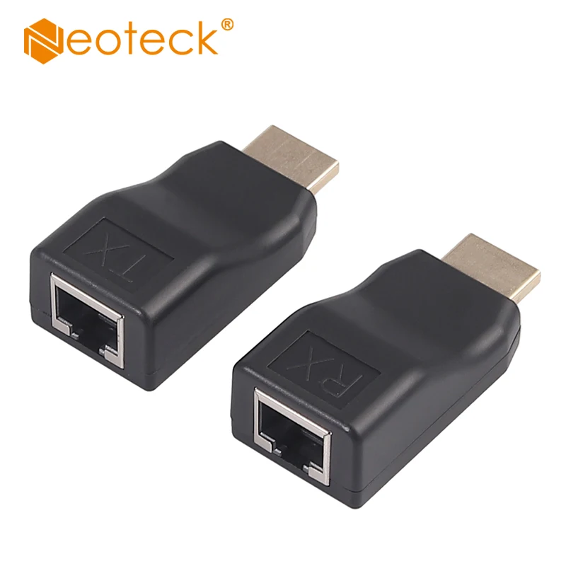 Neoteck 2 шт. HDMI совместимый удлинитель для RJ45 по Cat 5e/6 сетевой Ethernet адаптер 1080P 4K