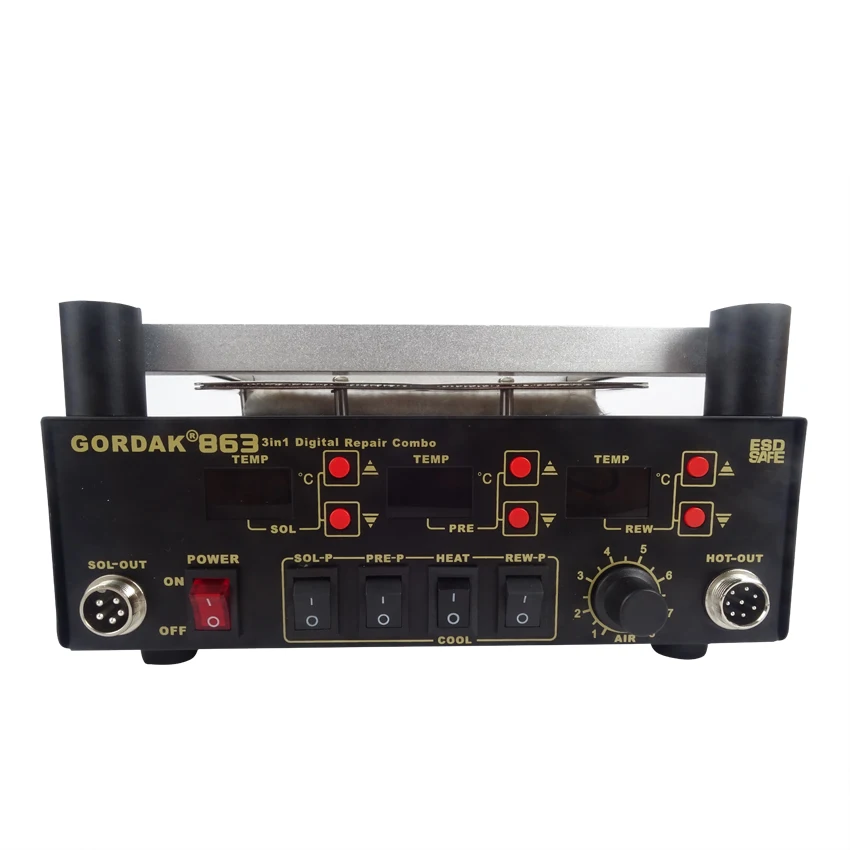 

Digital Hot Air Heat Gun BGA Rework Solder Station Electric Soldering iron IR Infrared Preheating Station
