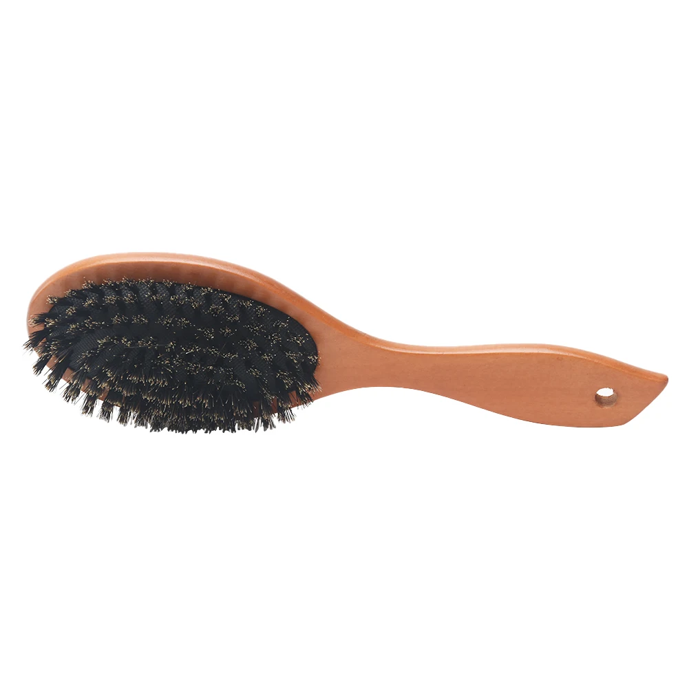 

Hair Brush Mini Size Home Supplies Professional Paddle Beech Styling Tool Boar Bristle Portable Massage Comb Wooden Handle