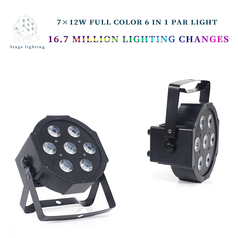 

7x10W led Par lights RGBW 4in1 flat par led dmx512 disco lights professional stage dj equipment