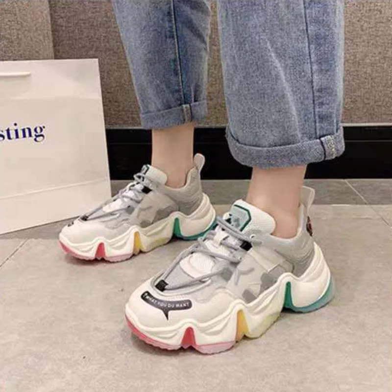 2020 дизайнеры женская обувь на не сужающемся книзу массивном кроссовки кепки в