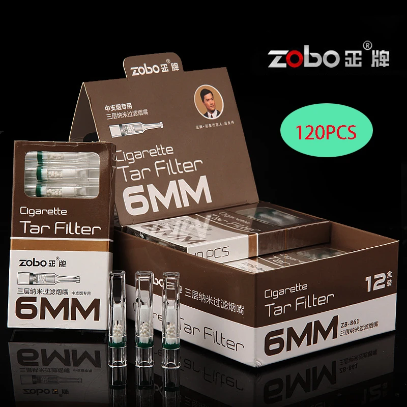 

Оригинальный одноразовый тройной фильтр zobo, держатель сигарет, фильтр, Женский фильтр, курительный артефакт, средние сигареты 6 мм