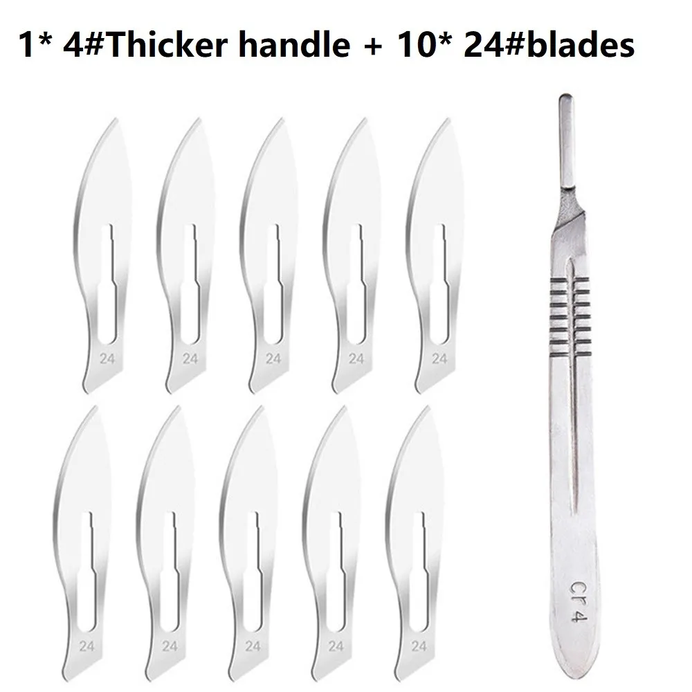 

11pcs 24# Carbon Steel Utility Blade Thicken Blade 147mm DIY Cutting Hand Tools Thicken Handle Hand Tool Sets