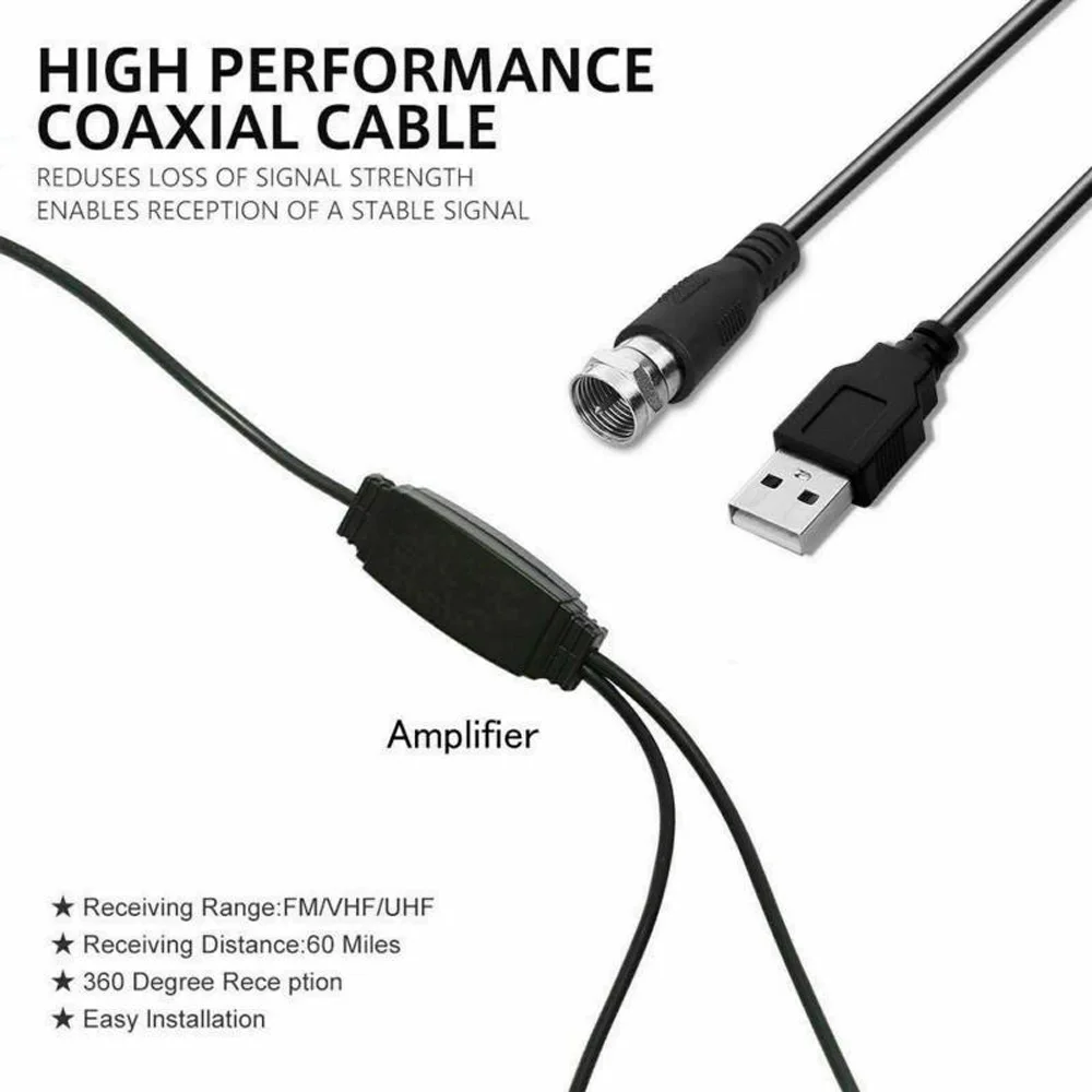 

Digital Indoor Amplified TV Antenna Signal Booster Antenna Ultra HDTV With Amplifier Quick Response Indoor Outdoor Aerial HD Set