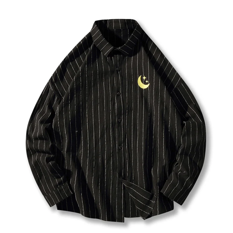 Новый тренд корейский стиль модная мужская белая полосатая рубашка рубашки с