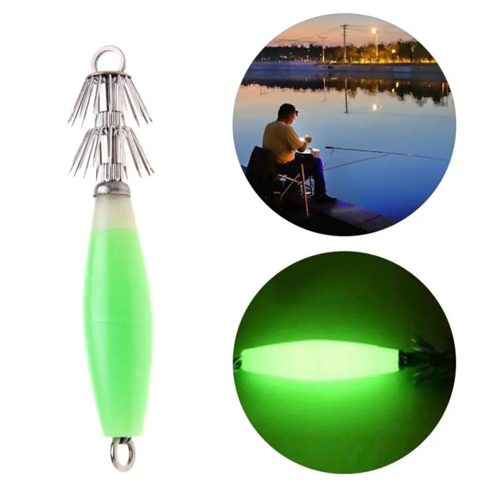 5 шт. светящиеся приманки для кальмара светильник-зеленые рыболовные крючок
