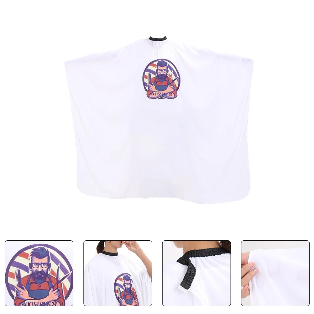 

1PC Practical Haircut Cape Hair Salon Apron Adult Hot Oil Treatment Apron(White)