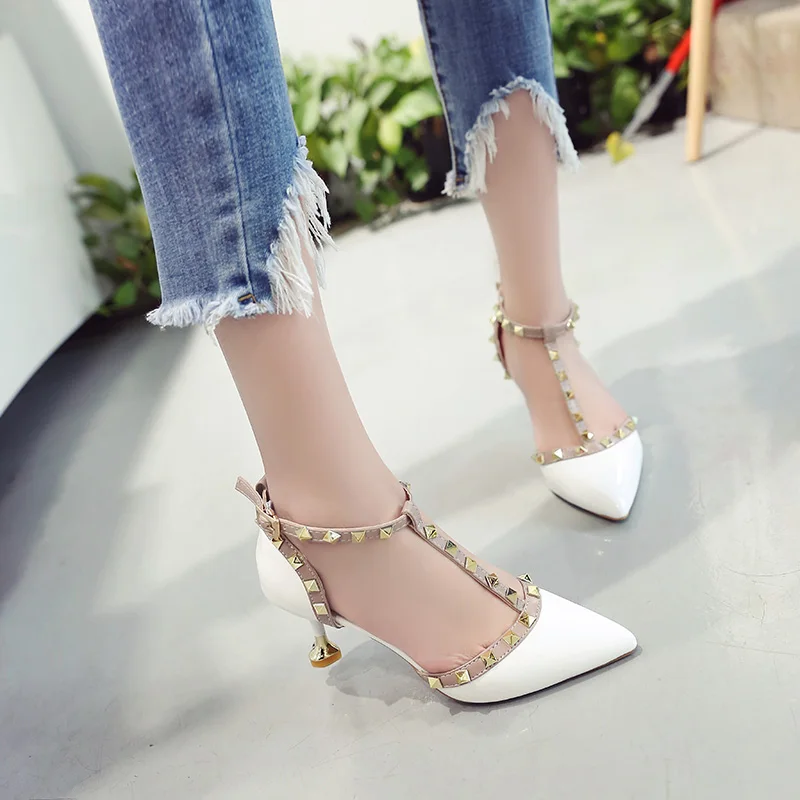 Новинка женские модельные свадебные туфли на высоком каблуке пикантные