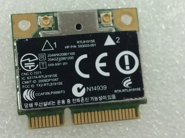 Оптовая продажа для RTL8191SE 802 11 B/G/N half Mini PCI-e беспроводная Wi-Fi карта HP CQ56 G62 CQ62 G72 CQ72 G56