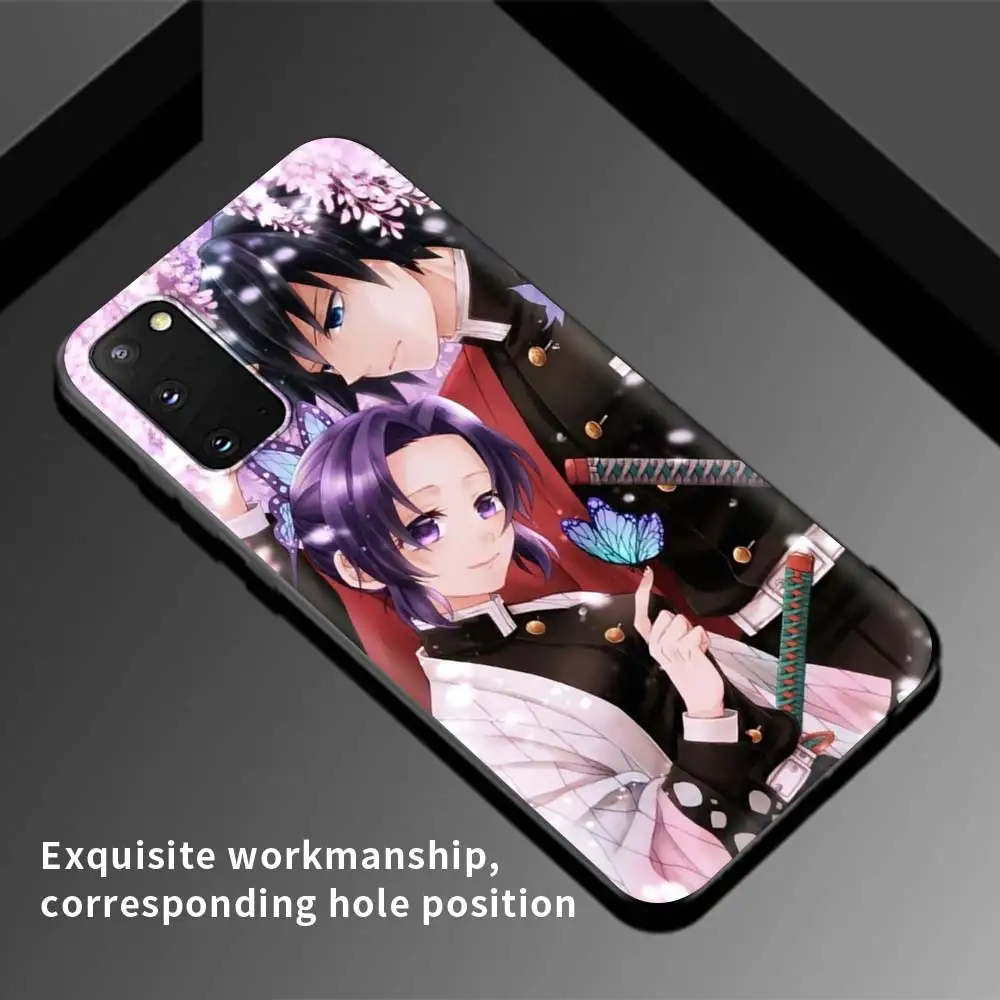 

Case For Samsung Galaxy A51 A71 A21s A31 A12 A41 A11 A72 A52 A32 5G A01 A91 A21 Black Shell Phone Covers Anime Kimetsu No Yaiba