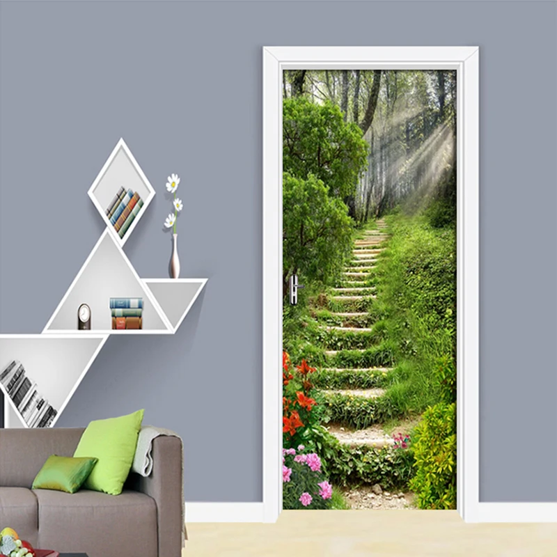 Наклейки для ремонта деревянной двери ПВХ водонепроницаемые самоклеящиеся