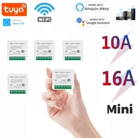 10a 16a mini wifi smart switch timer wireless 2 way control smart home automation module with tuya alexa google home smart life