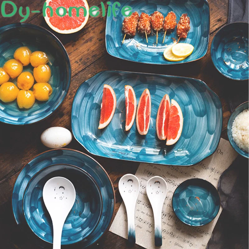 Нордическая многоразмерная посуда с ручной росписью звездная товары для