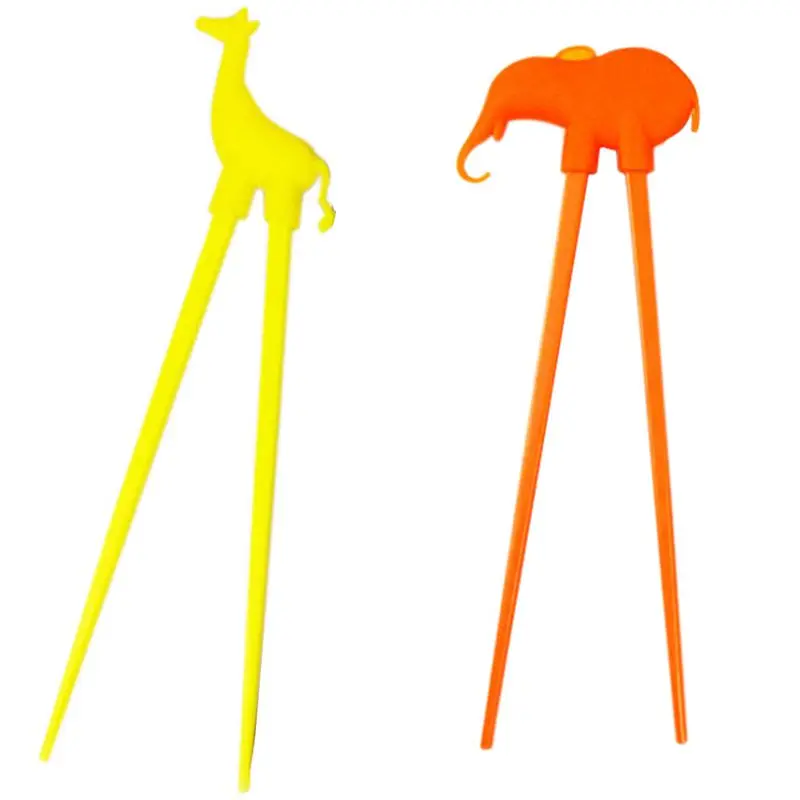 2 пары палочек для суши Детские Мультяшные палочки еды простые в использовании