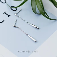 modian high quality 925 sterling silver water drop earring for women simple geometric dangle earrings fine jewelry accessories