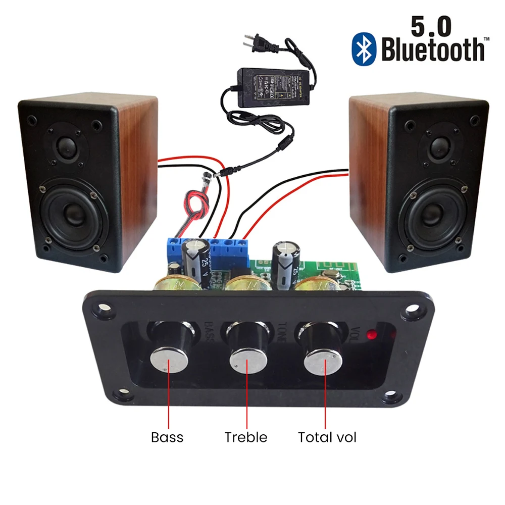 Мини-усилитель AIYIMA Bluetooth 5 0 2x26 Вт 8 Ом усилители звука высокие басы регулировка