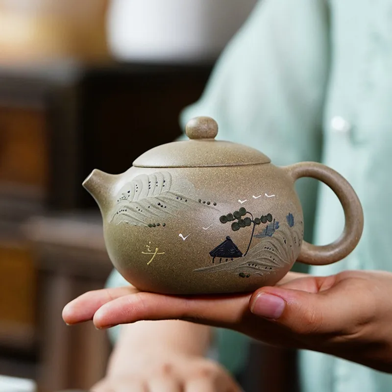 Douqing грязевые исинские фиолетовые глиняные чайные горшки ручной работы