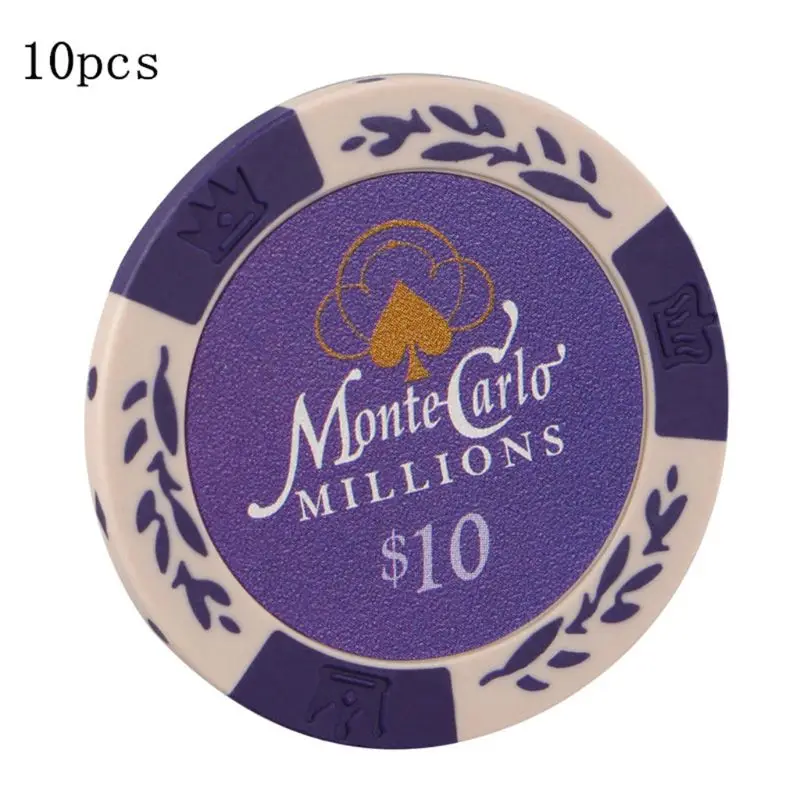 10 шт. покерные чипы монеты в казино из пшеницы Бакара Техасский Холдем чип 14 г
