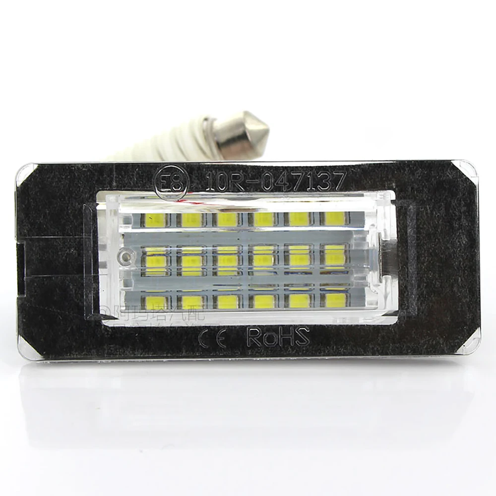 AOSHIKE 2 шт. белый 18SMD Автомобильный светодиодный светильник для номерного знака с бусинами для Mini Cooper R56 R57 R58 R59 автомобильный светильник без ошибок
