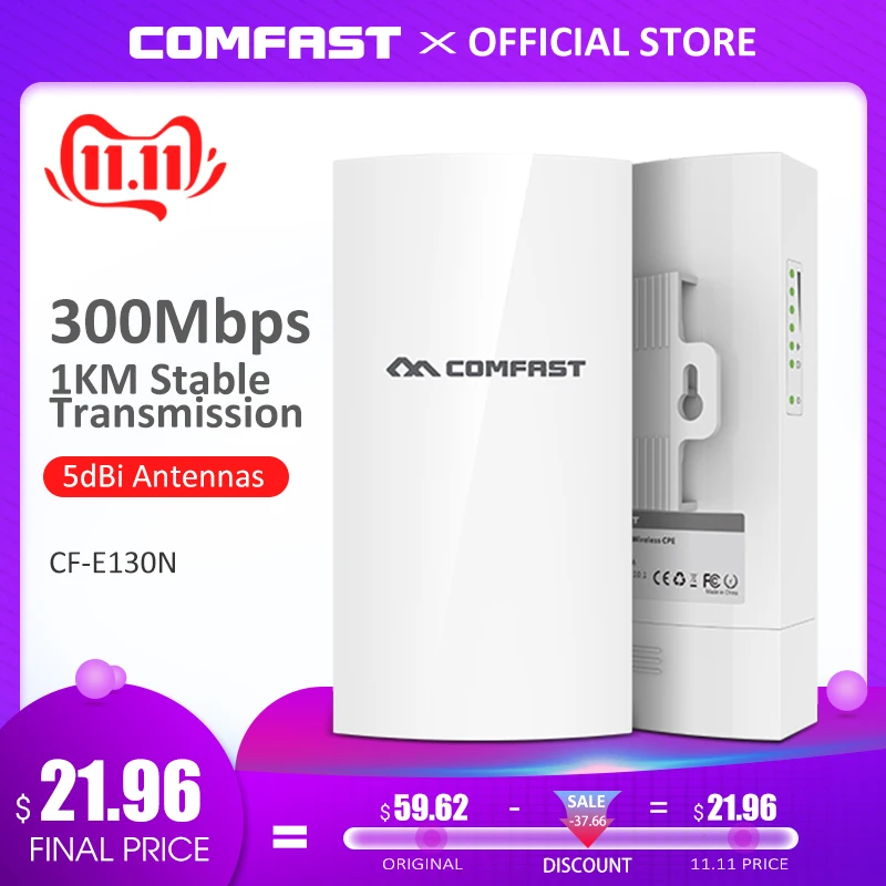 11 10 шт. Comfast 300 Мбит/с 2 4 г Беспроводной внешняя Wifi дальняя антенна CPE Wi fi