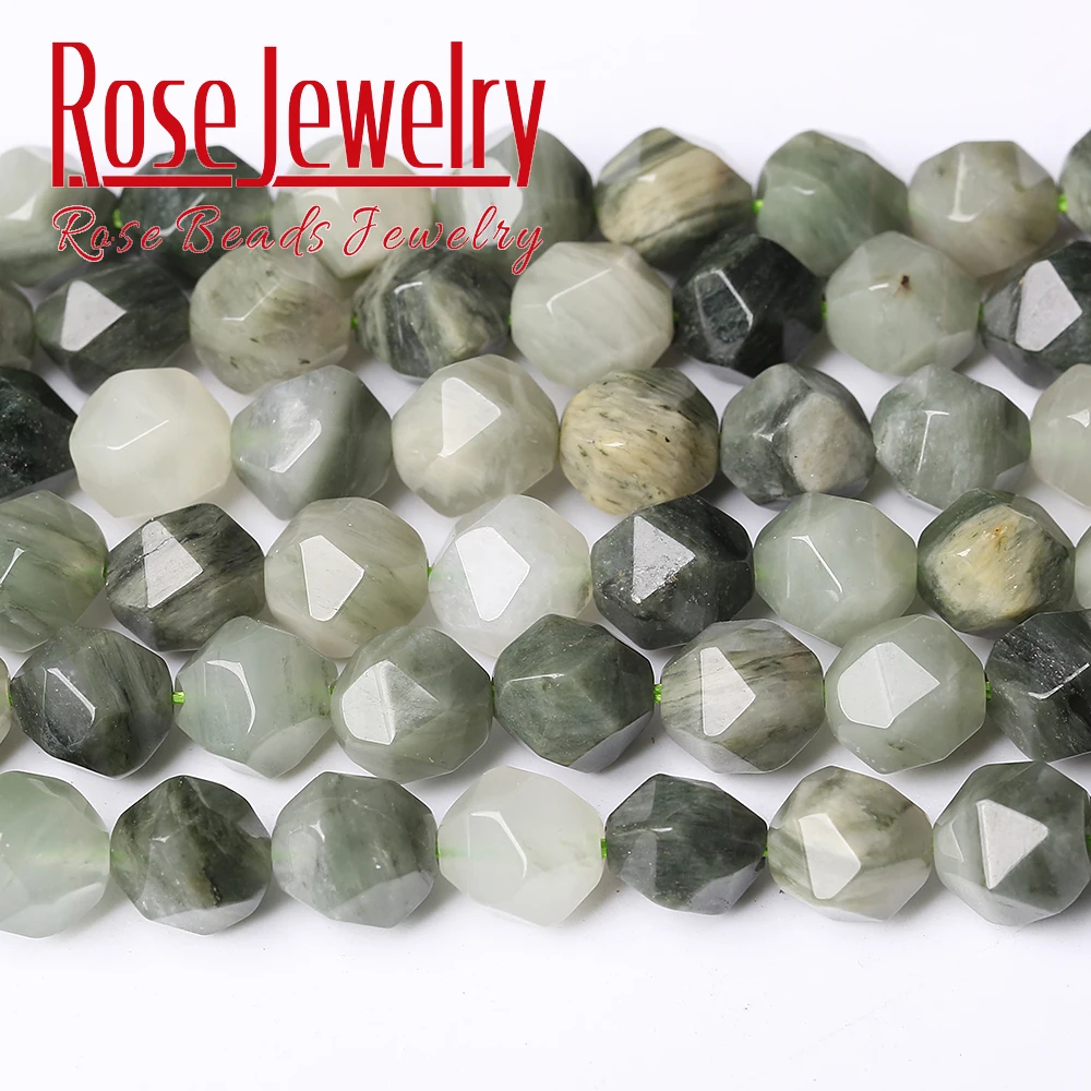 Оптовая продажа круглые бусины из натурального зеленого рутилированного кварца