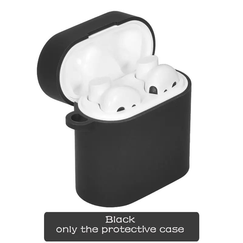 Black Силиконовый чехол для Xiaomi Airdots Pro 2 Беспроводная bluetooth-гарнитура защитный чехол с карабином rotection чехол для Air 2 - Цвет: Black