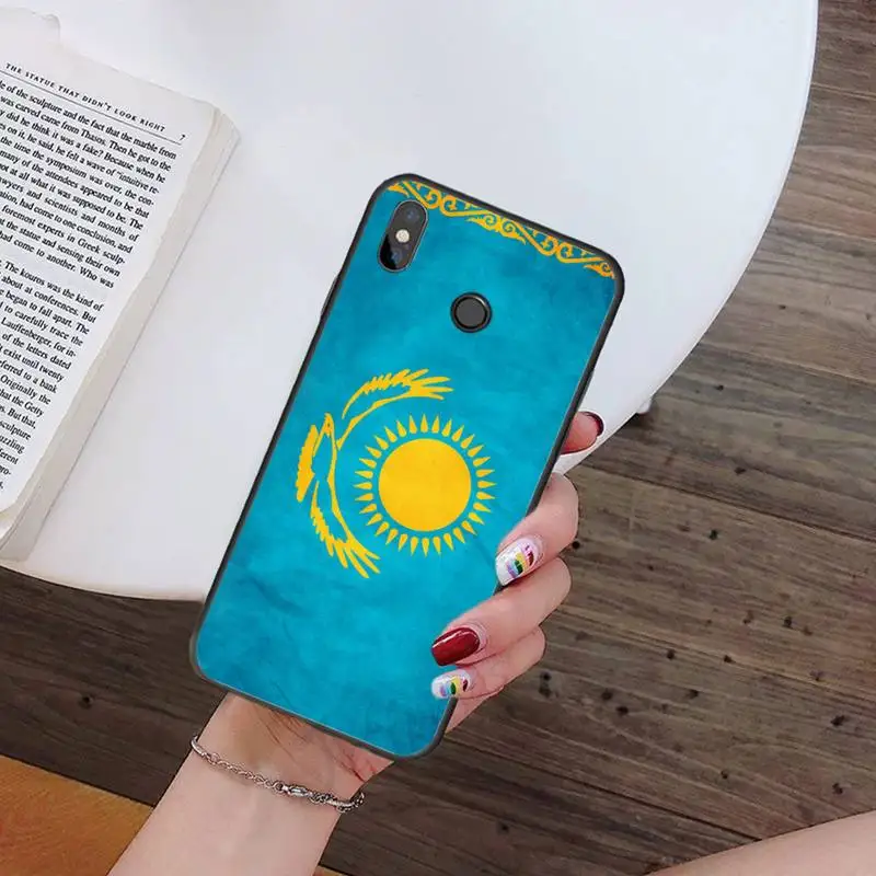 

Kazakhstan flag art design pattern luxury design Phone Case shell For Xiaomi Redmi note 7 8 9 t k30 max3 9 s 10 pro lite