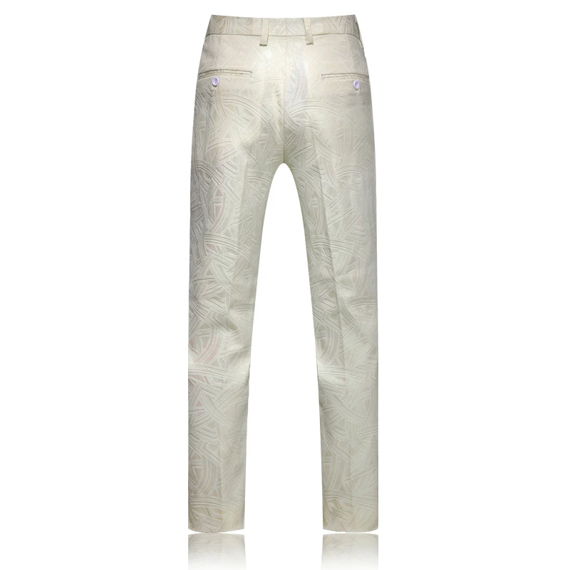 Небесно-голубые бежевые классические брюки мужские облегающие для выпускного