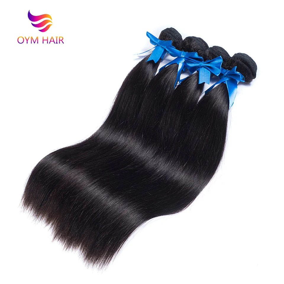 OYM волосы прямые пряди бразильских волос Плетение 100% человеческие натуральных