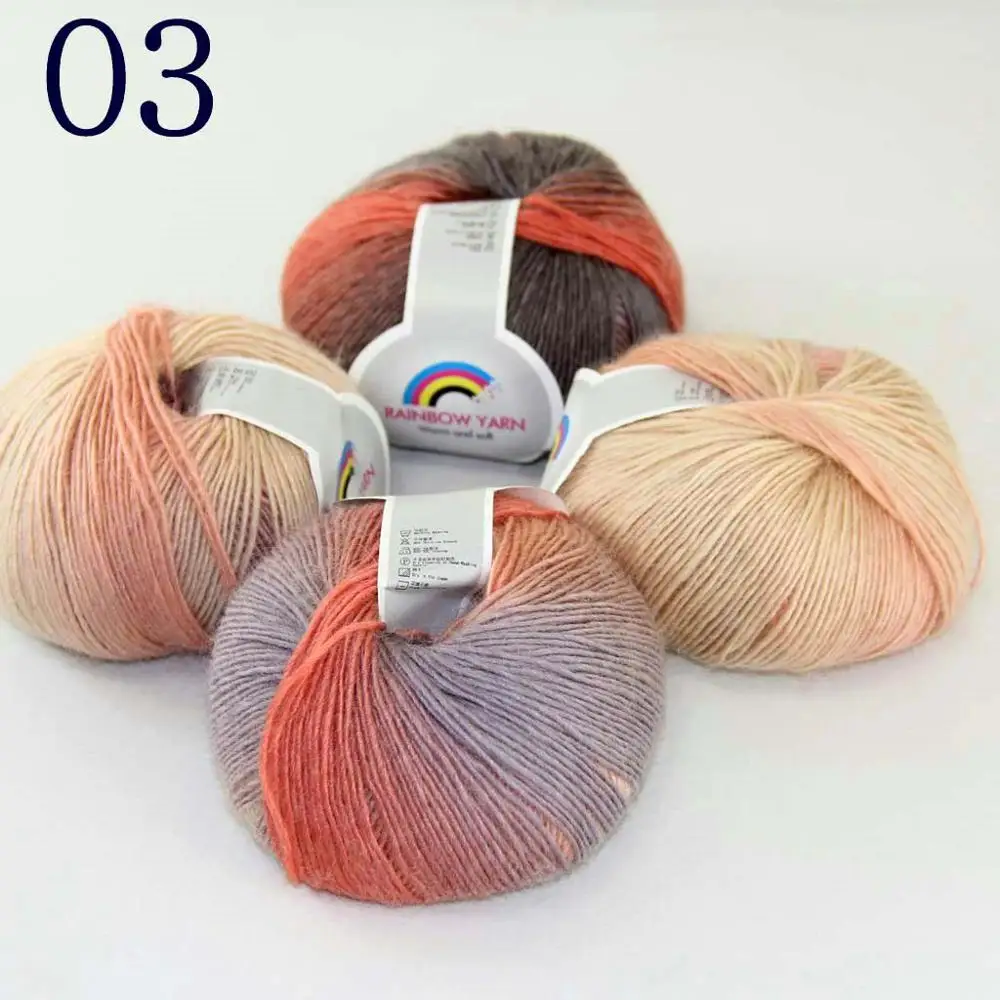 

Распродажа мягкая 4x50гр шарики кашемировая шерсть цветная Радужная обертка шаль сделай сам ручная вязка пряжа 524-03 оранжевый серый бежевый к...