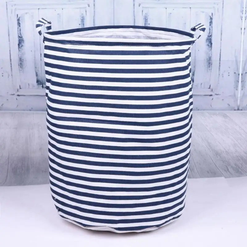 Portable Waterproof Folding Laundry Basket Canvas Clothes Storage Baskets Sundries Barrel Kids Toys Holder Organizer | Дом и сад