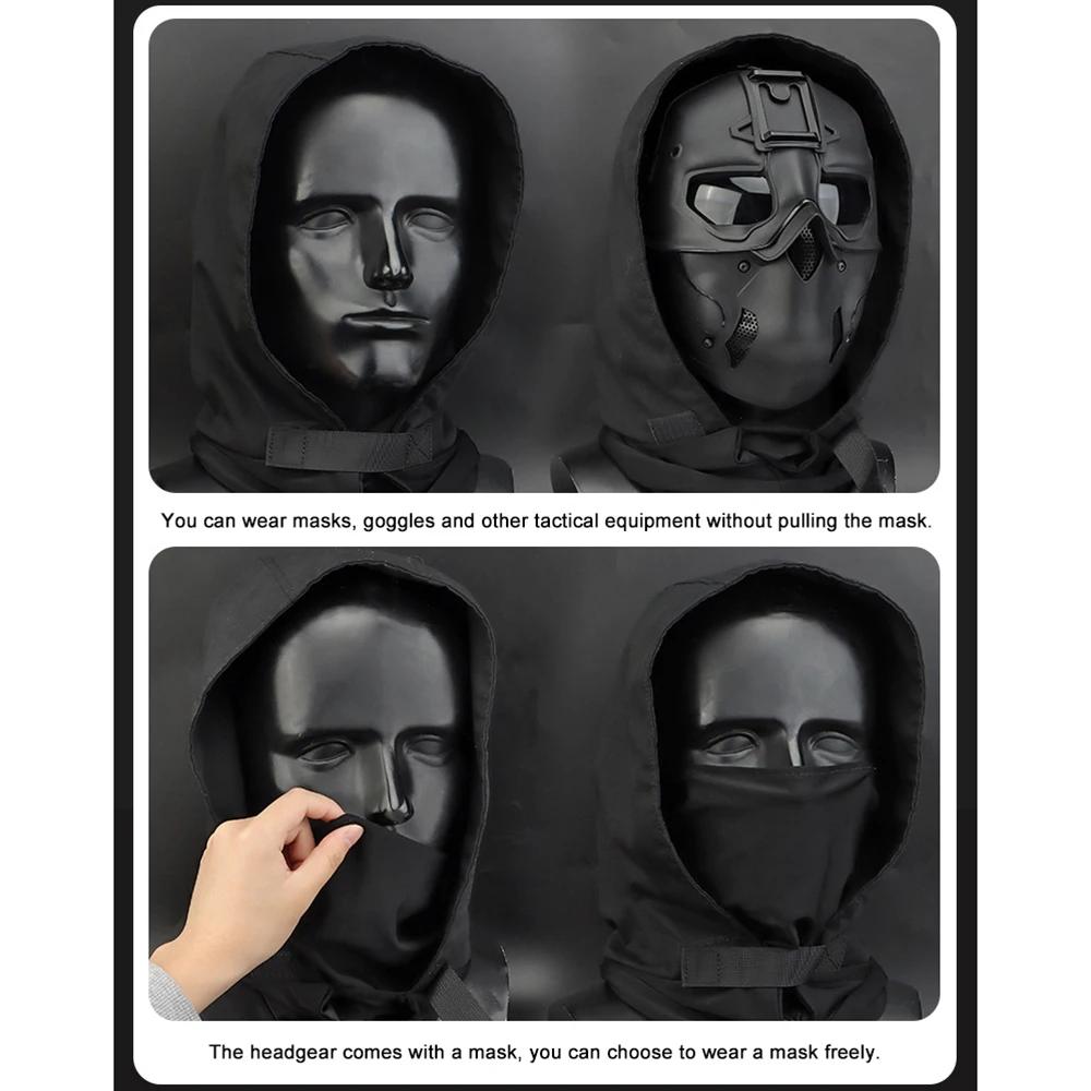 

Tactical Airsoft Mask Comes With Headgear Suit Can Carry Variety Night Vision Devices Cosplay Hunting Paintball Protective Mask