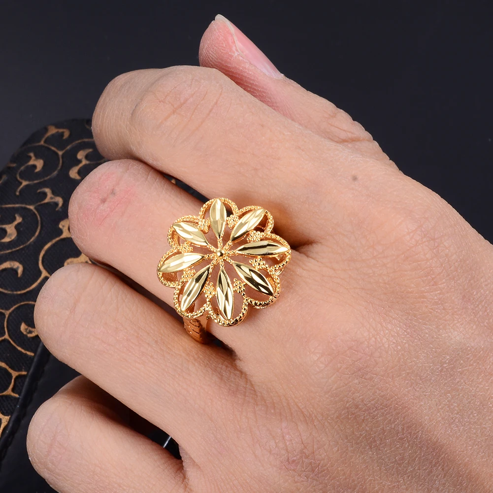 Wando Arab Gesang кольца золотого цвета для женщин/подростков/девочек Ближнего Востока