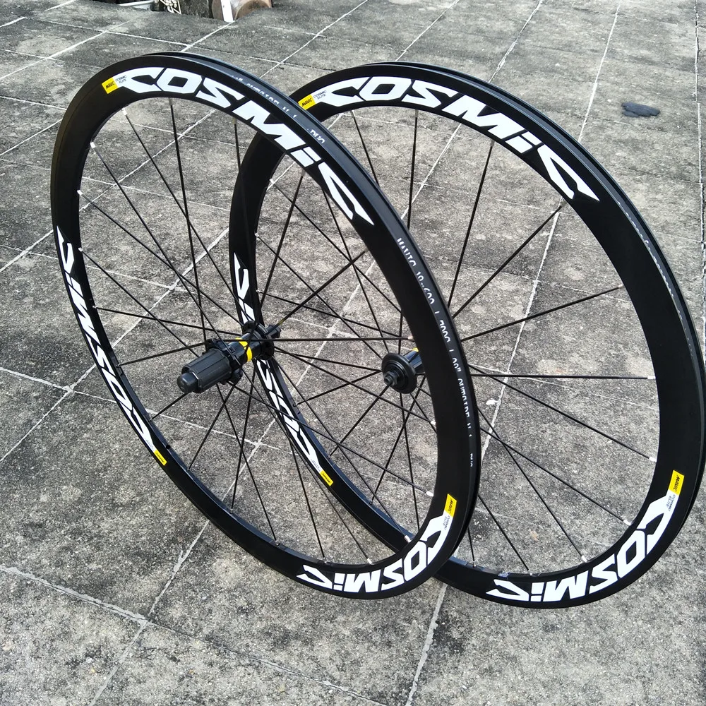 Preise Original Heißer Verkauf 700C 40mm Felgen Aluminium Legierung V Bremsscheibe 7/11 Geschwindigkeit Cosmic Elite Bike Räder BMX Straße Fahrrad Laufradsatz